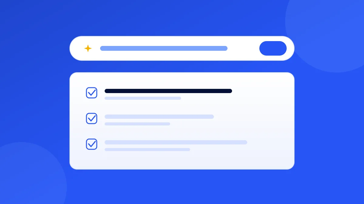 An AI prompt generating a checklist of survey questions